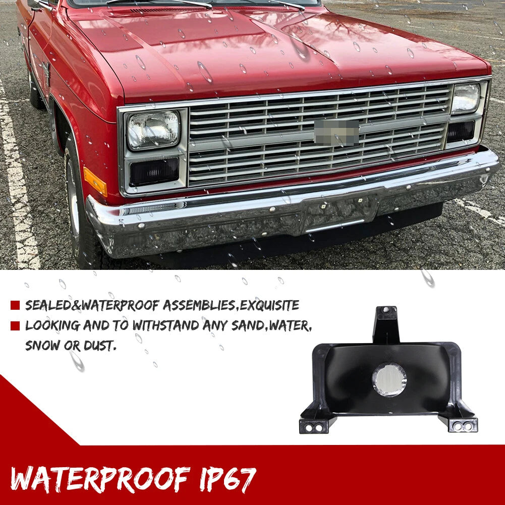 Smoked Front Turn Signal Park Lamps for Chevrolet GMC Pickup Truck (1983–1987)