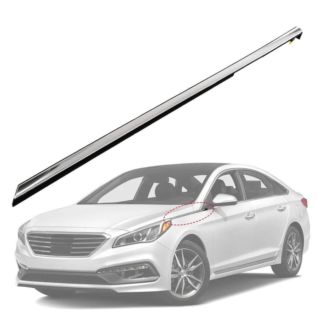 Driver Left Side Chrome Garnish Molding Trim for Hyundai Sonata (2015–2017)