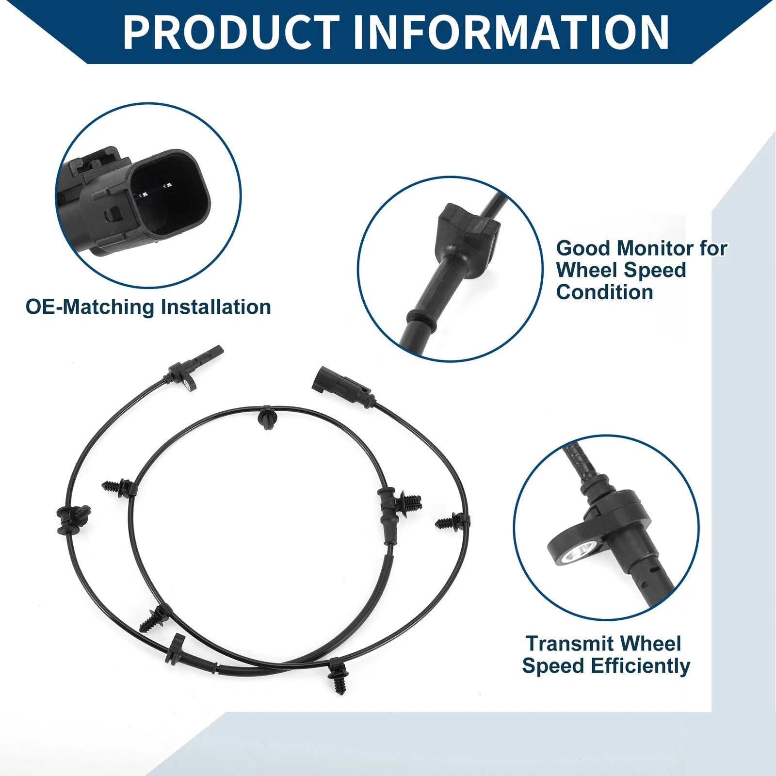 ABS Wheel Speed Sensor for Chevrolet Equinox (2018–2024) 84332640