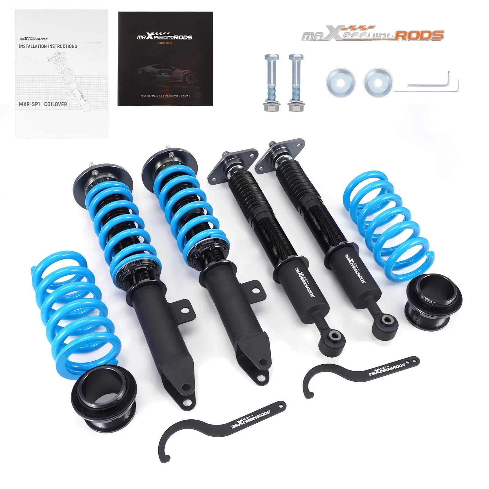2006-2010 Dodge Charger SRT-8 Maxpeedingrods COT6 Coilover Suspension Kits Rear | 2 Years Warranty | Aluminum | Adjustable | Screw-On Mounting