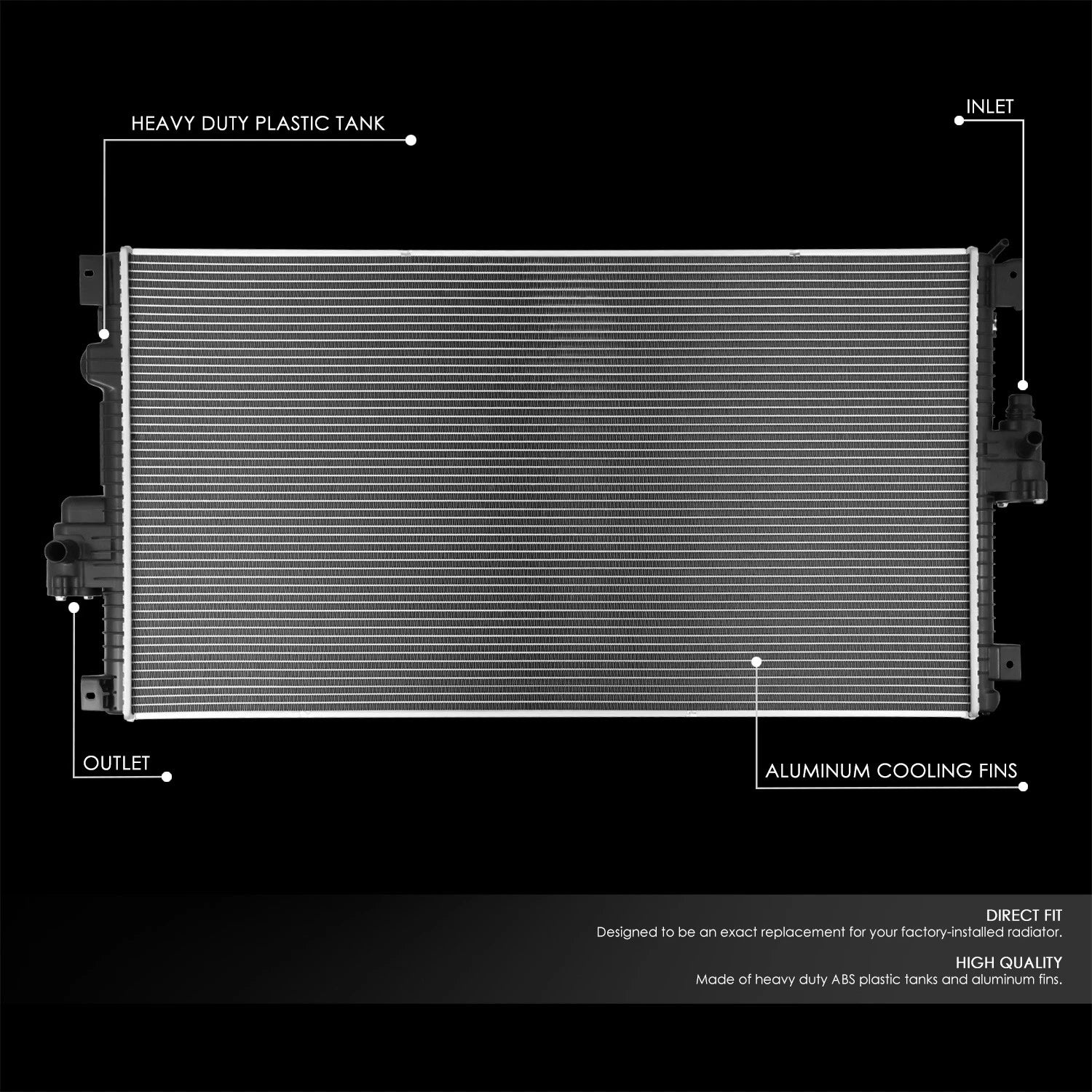 Cooling Radiator for Ford F250 F350 F450 F550 6.7L V8 (2011–2016) 13339