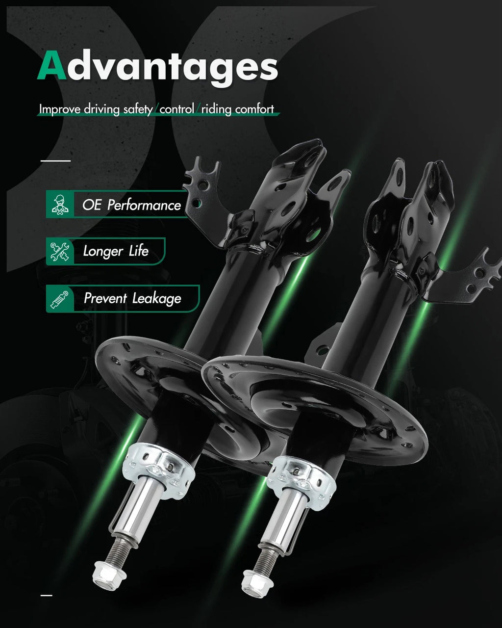 Front Pair Shocks Struts Suspension Kit for Toyota Avalon (2013–2018)