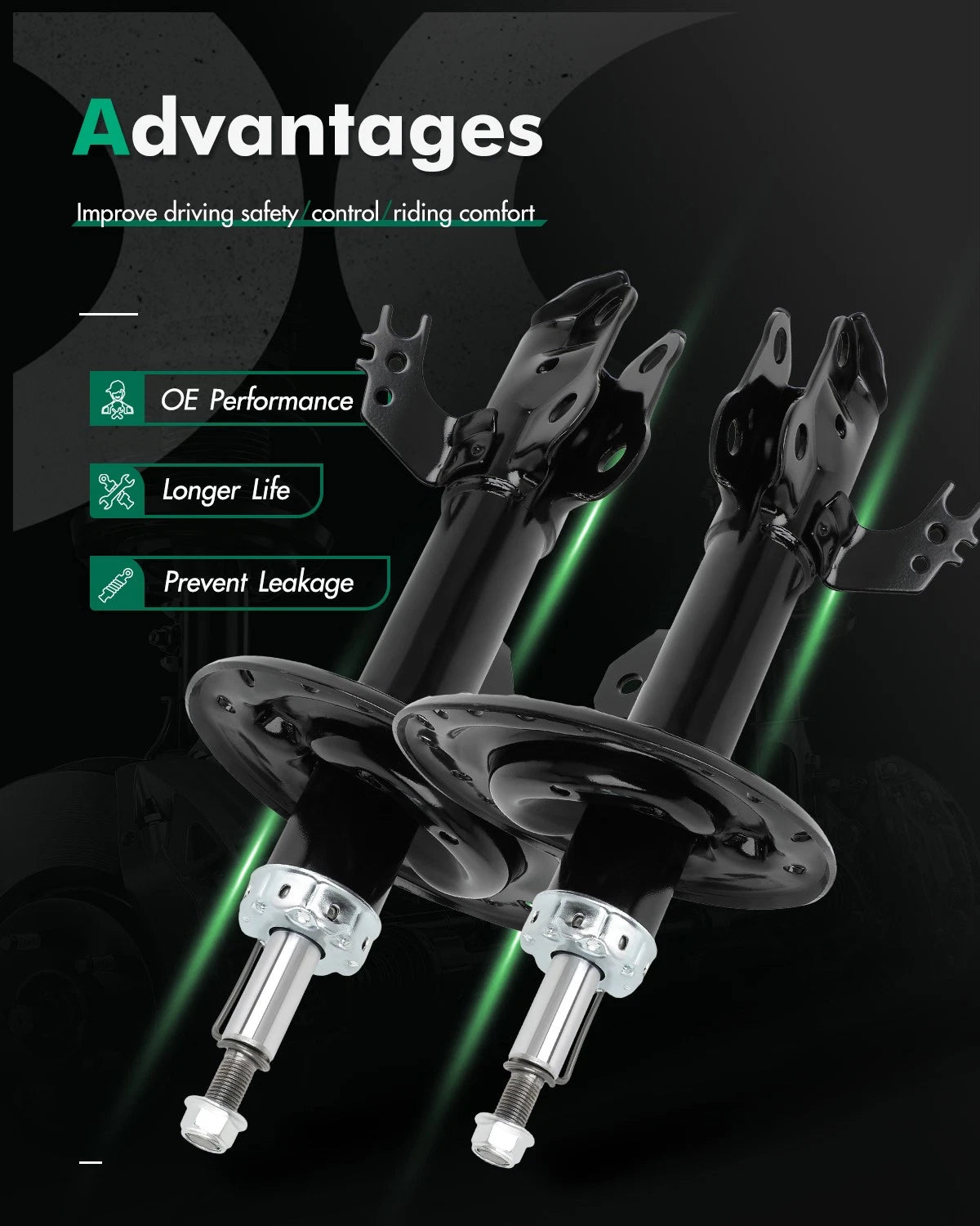 Front Pair Shocks Struts Suspension Kit for Toyota Avalon (2013–2018)