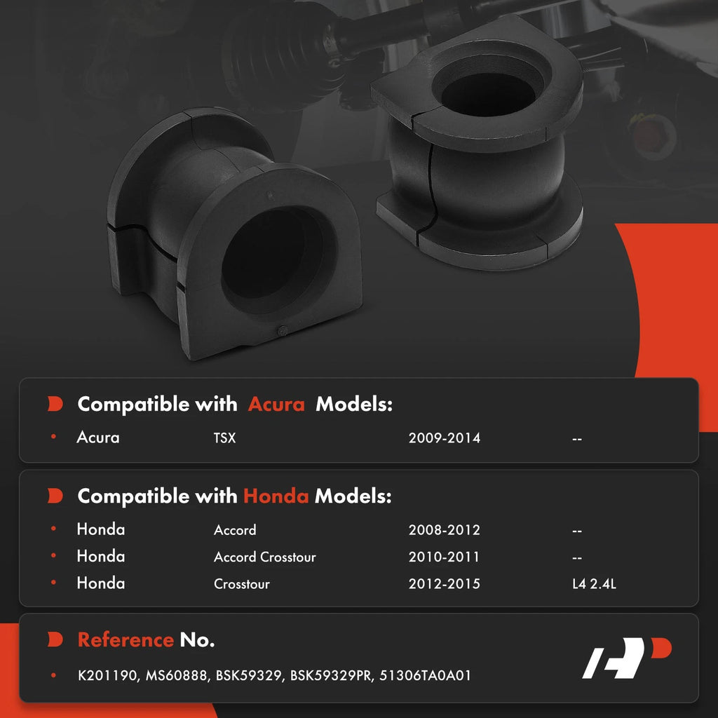 2X Front Sway Bar Bushings for Honda Accord (2008-2012)
