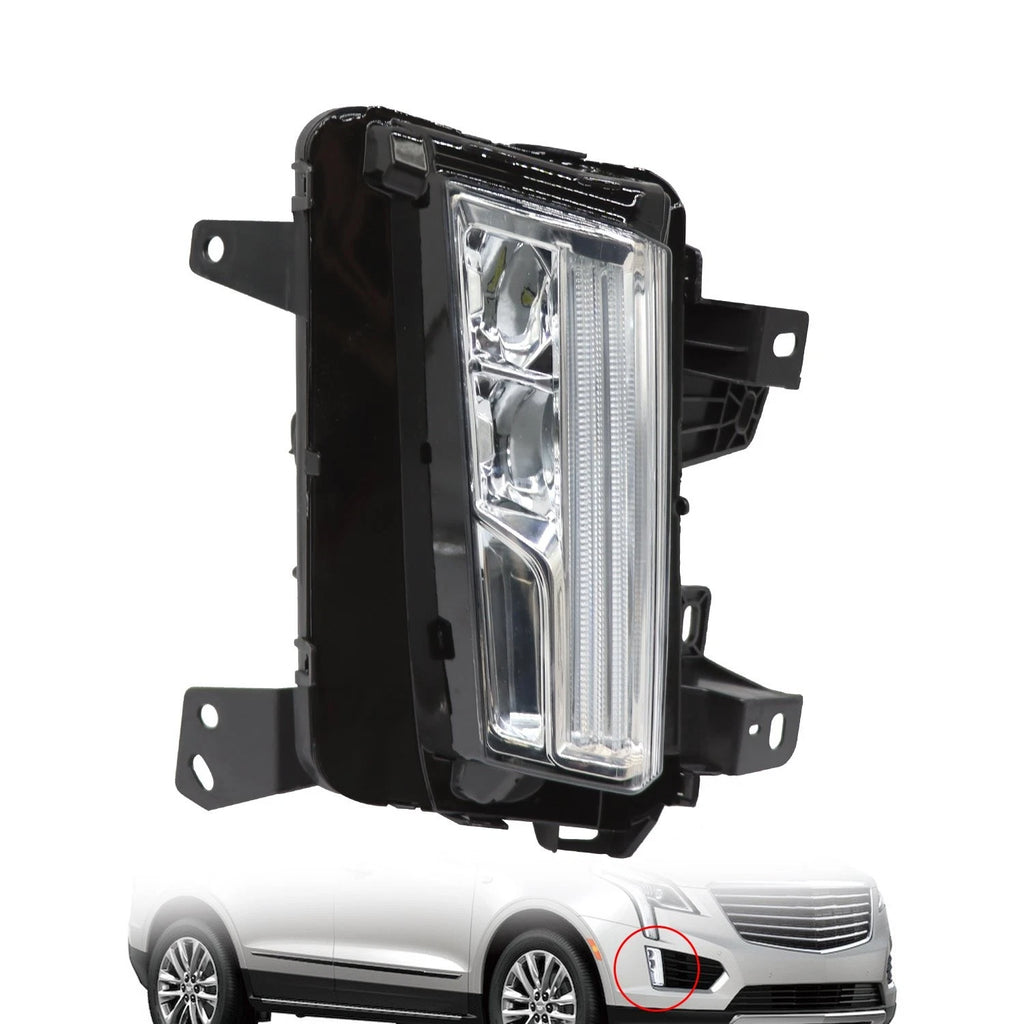 Pair Front Fog Lamp Assembly LED DRL for Cadillac XT5 (2017–2020)