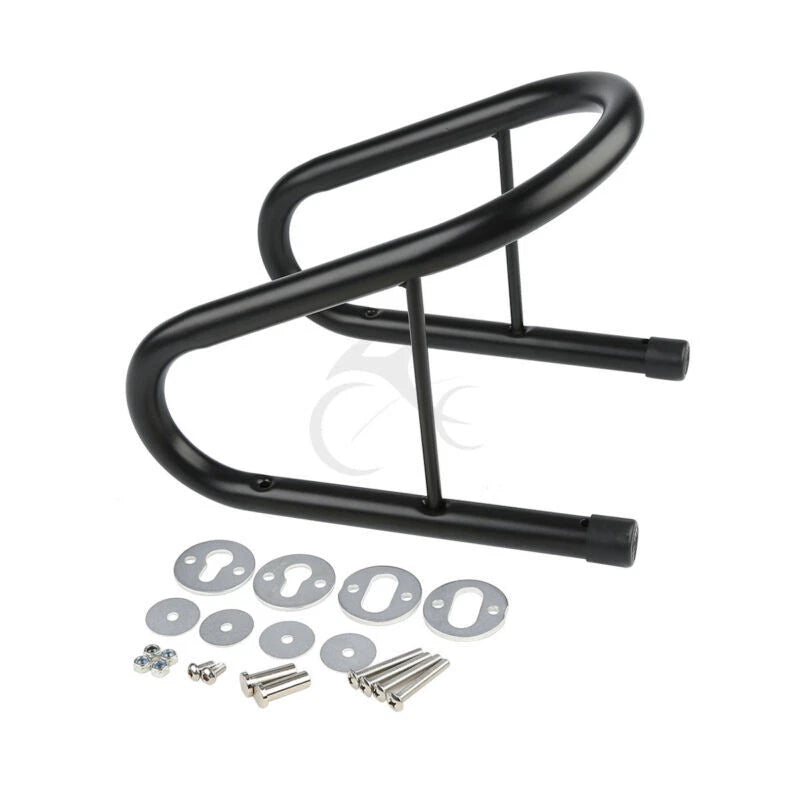 6.5" Black Motorcycle Wheel Chock Kit for Scooter Bike Trailer Truck