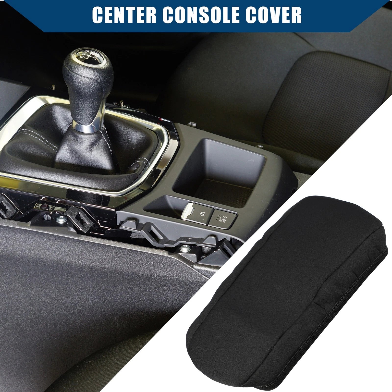 Center Console Armrest Cover for Volkswagen Jetta (2012–2018) Black