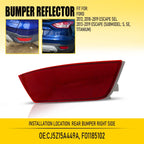 Right Passenger Side Bumper Reflector Cover for Ford Escape (2013–2019)