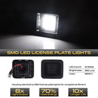 Smoke White LED License Plate Lights for Ford F150 (2015–2023)