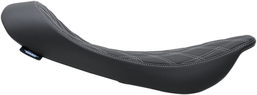 Low Solo Seat for Harley-Davidson (2010–2023) - Double Diamond, Silver Stitch