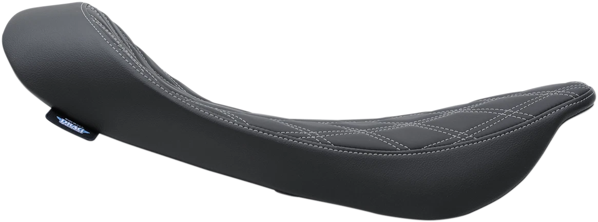 Low Solo Seat for Harley-Davidson (2010–2023) - Double Diamond, Silver Stitch