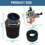 Air Filter Adapter Jet Kit for Predator 301cc 420cc 389cc (2018-2023)