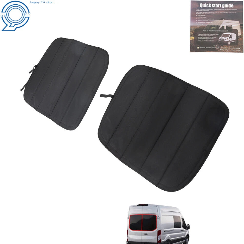 Set of 4 UV Protection Rear Door Window Covers for Ford (2015–2023)