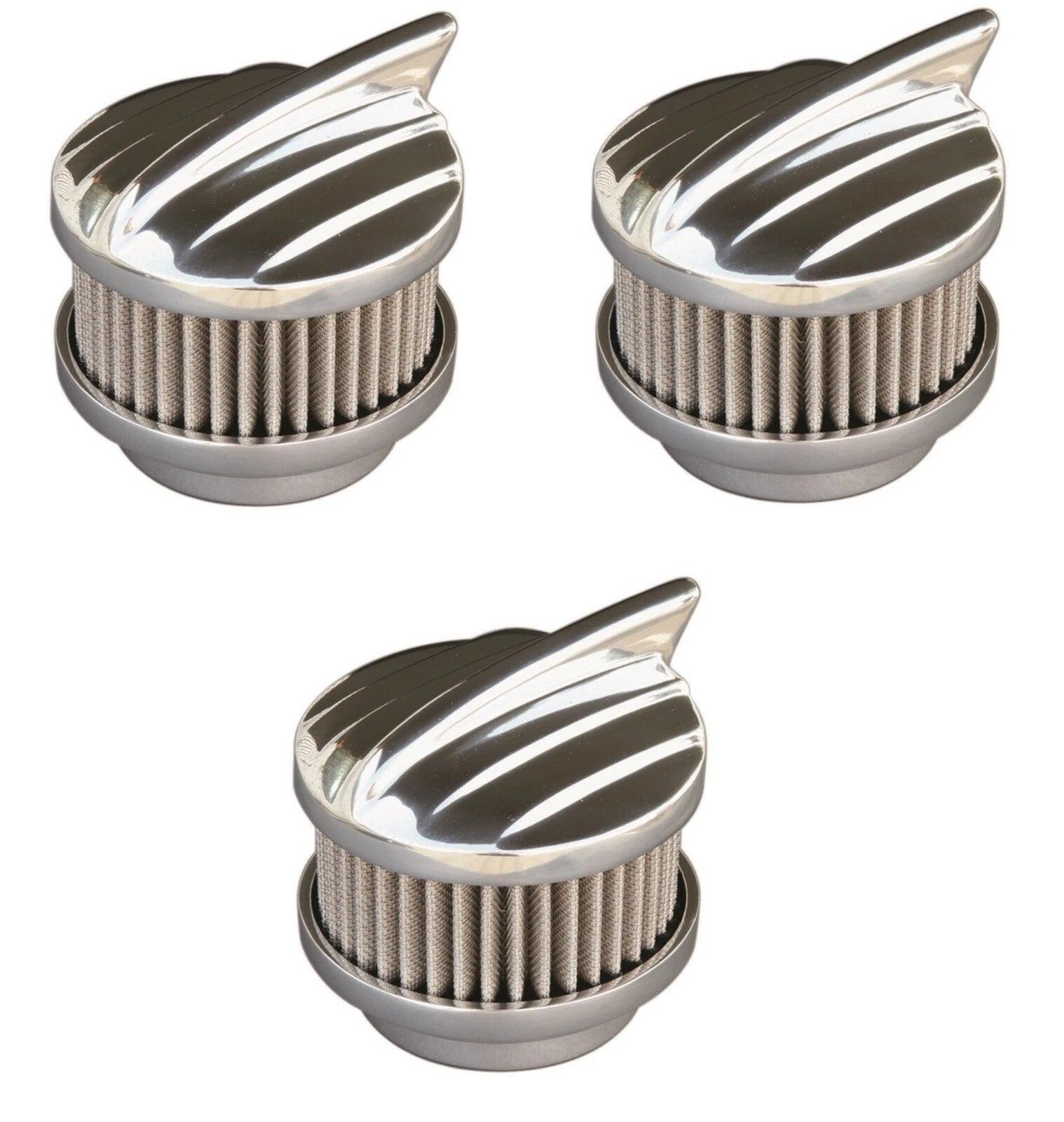 Polished Aero 2 Barrel Air Cleaner Set for Chevrolet (1949–1954)