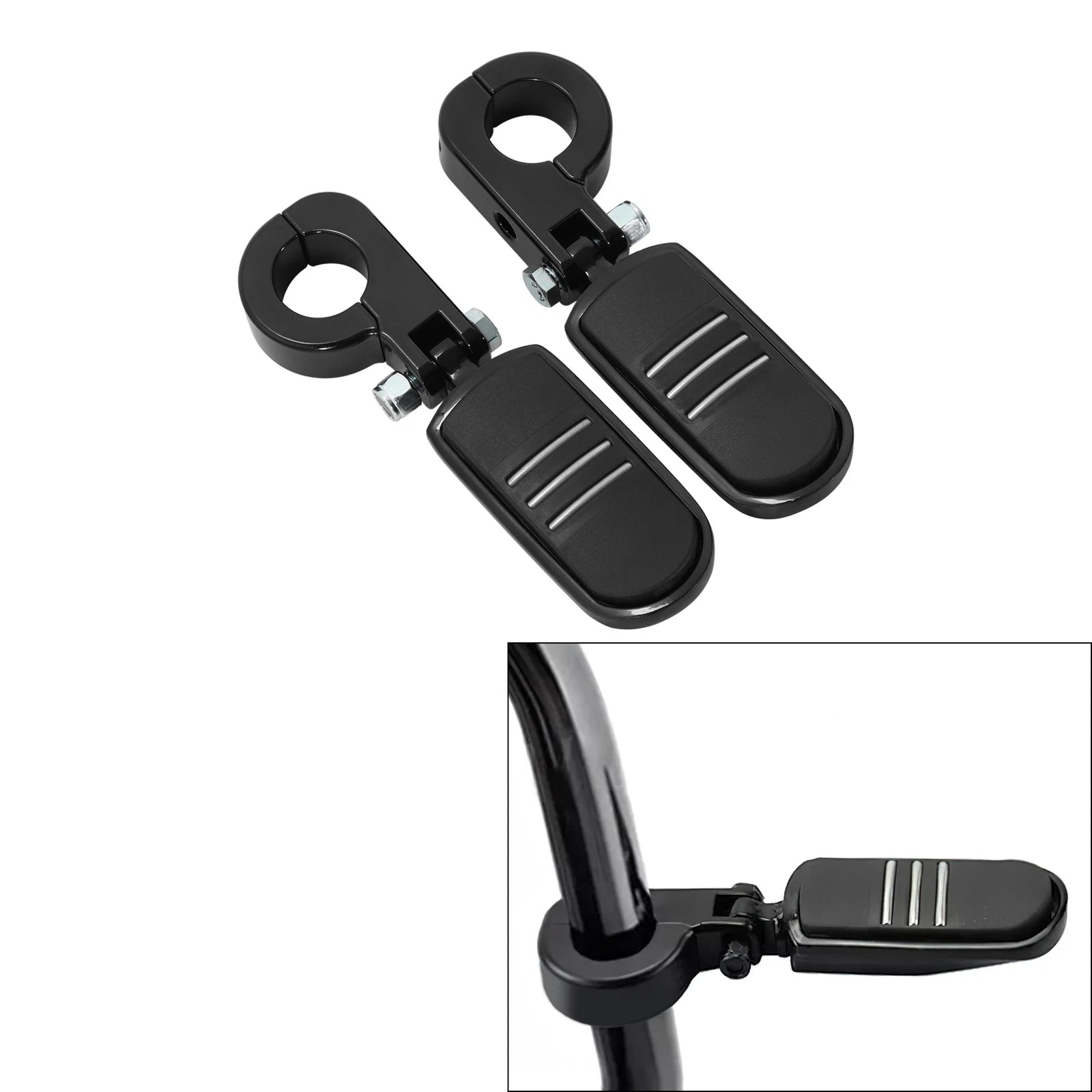 32mm Black Pegstreamliner Highway Engine Guard Foot Pegs for Harley