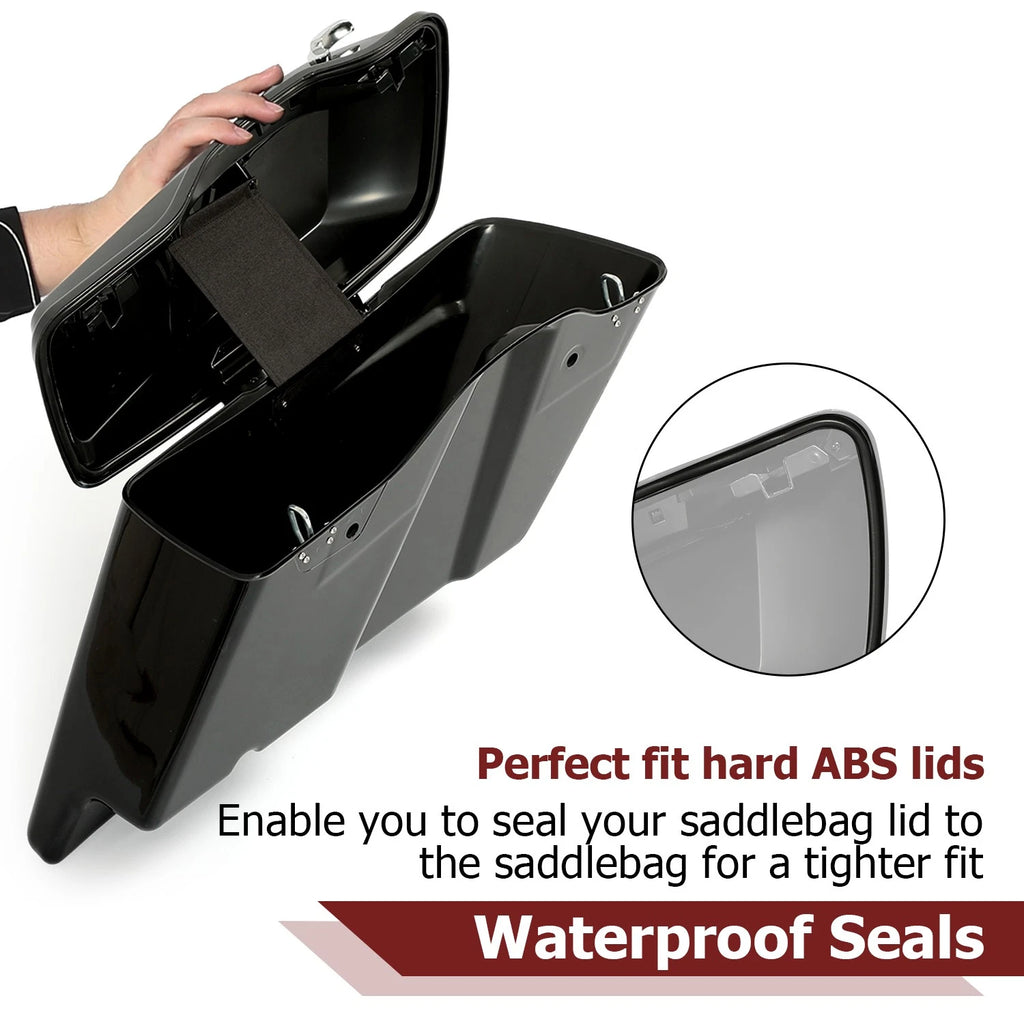 5" Stretched Hard Saddlebags for Harley Touring Road Glide (2014–2024)