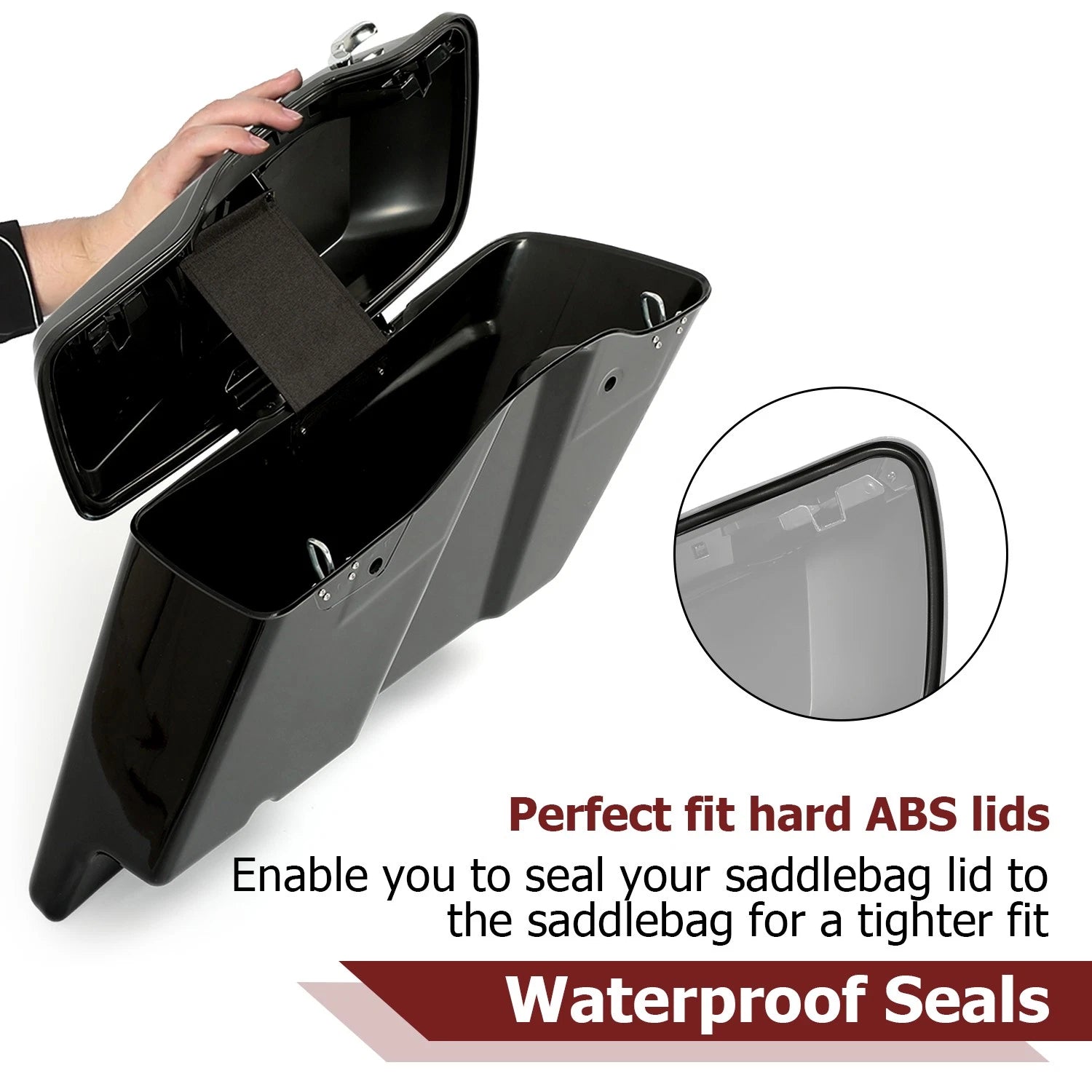 5" Stretched Hard Saddlebags for Harley Touring Road Glide (2014–2024)