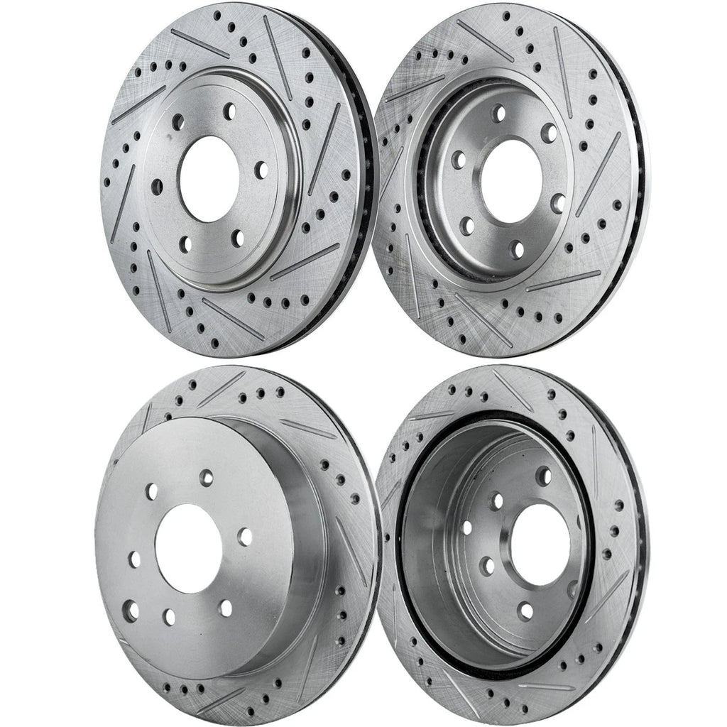 Front & Rear Brake Disc Rotors for Nissan Frontier, Suzuki Equator (2009–2012)
