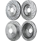 Front & Rear Brake Disc Rotors for Nissan Frontier, Suzuki Equator (2009–2012)