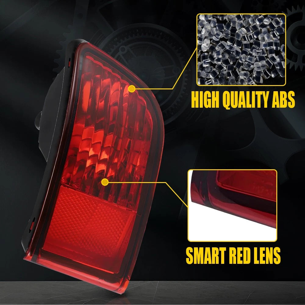 2X Smoked LED Rear Bumper Reflector Lights for Toyota 4Runner (2003–2005)