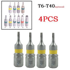 Set of 4 Screwdriver Bits 1/4 Inch Hex Shank for Automotive Use