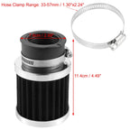 Universal Air Filter 28mm-48mm for Honda & Yamaha Motorcycles Silver Tone