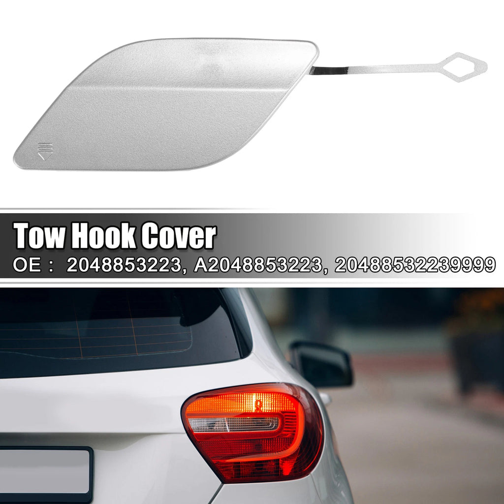 Tow Hook Eye Hole Cover for Mercedes-Benz GLK350 (2010–2015) Silver Tone