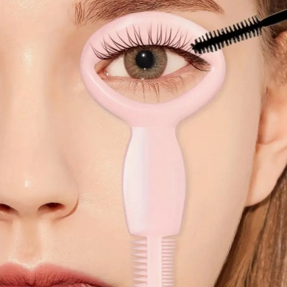 Set of 4 Eye Makeup Tools: Mascara Shield, Eyeliner Template, Eyelash Comb