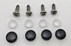 License Plate Screws and Black Caps Set for Mitsubishi Triton (2015–2024)