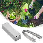 Set of 10 Aluminum Double-Sided Write Plant Labels 82x25x0.5mm