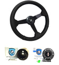 Perforated Black Leather Steering Wheel Kit for Chevy Camaro (1969–1994)