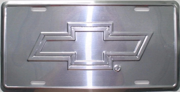 Chevy License Plate Bow Tie Emblem for Silverado