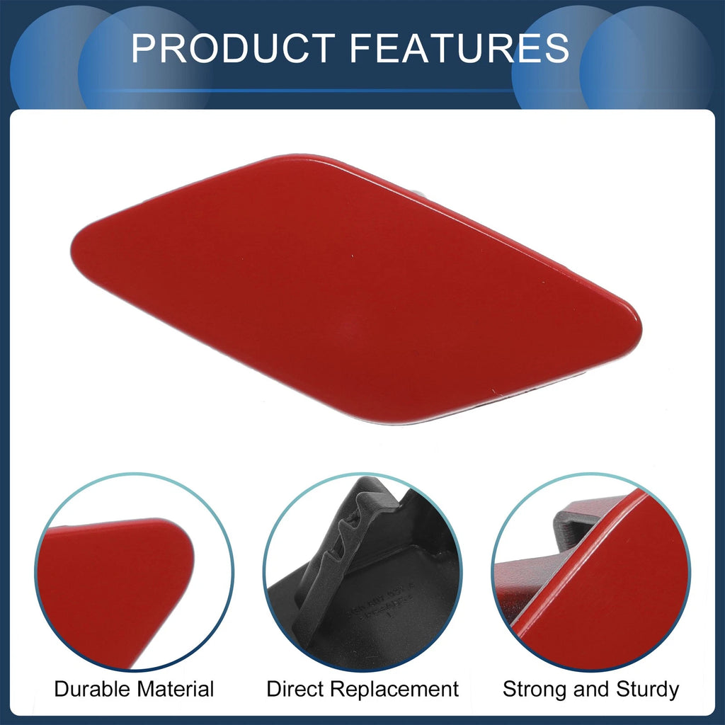 Front Left Washer Nozzle Cover Cap for Volkswagen Passat B8 (2015–2022) Red