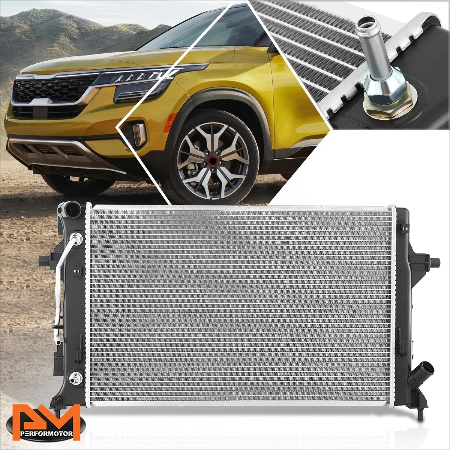 Aluminum Core Cooling Radiator for Kia Seltos Soul 2020–2024 DPI-13862