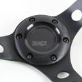 350MM Deep Dish Steering Wheel for Classic Cars (6-Hole, Carbon Fiber Look)