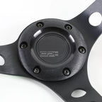 350MM Deep Dish Steering Wheel for Classic Cars (6-Hole, Carbon Fiber Look)
