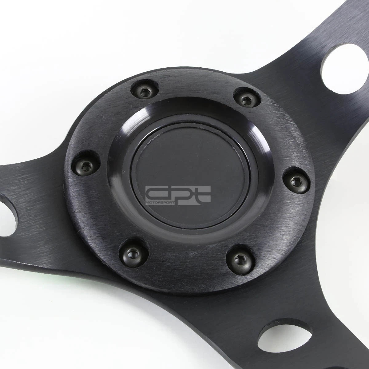 350MM Deep Dish Steering Wheel for Classic Cars (6-Hole, Carbon Fiber Look)