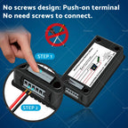 LCD Display DC Battery Monitor Meter for RV System (200V)