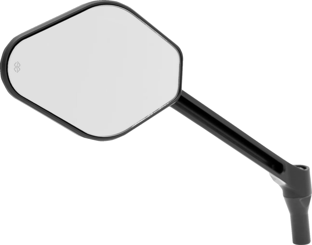 Adjustable Black Long Stem Diamond Mirror for Harley Davidson