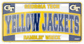 Embossed Metal License Plate for Georgia Tech Yellow Jackets (6x12)