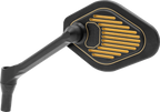 Adjustable Mirror for Drag Specialties (Black/Gold, Short Stem, Left)