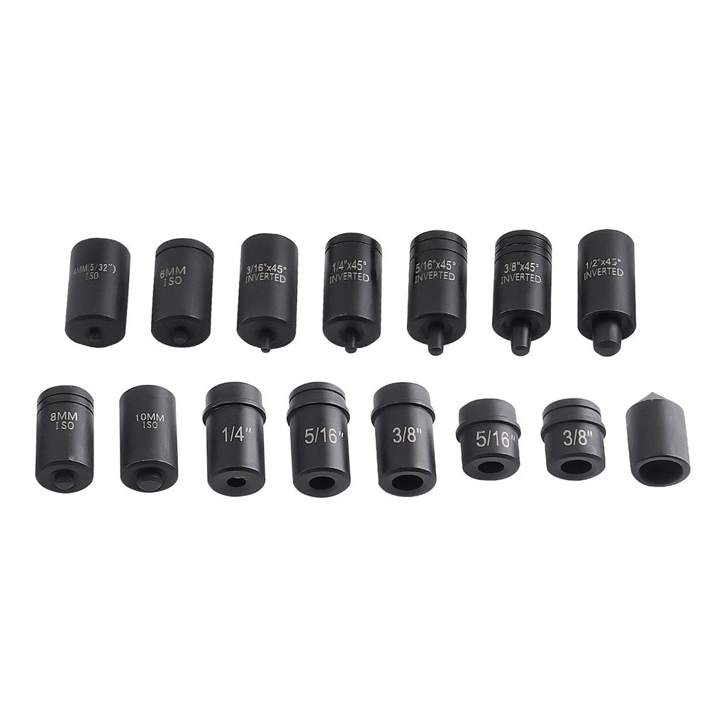 45pcs brake line flaring tool hydraulic for copper pipes steel dies adapters