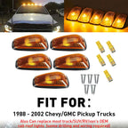 5x Cab Roof Marker Light Yellow Amber LED for Chevy GMC Pickup (1988–2002)