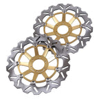Front Brake Disc Rotors Set of 2 for Honda CBR1100XX (1997–1998) Gold