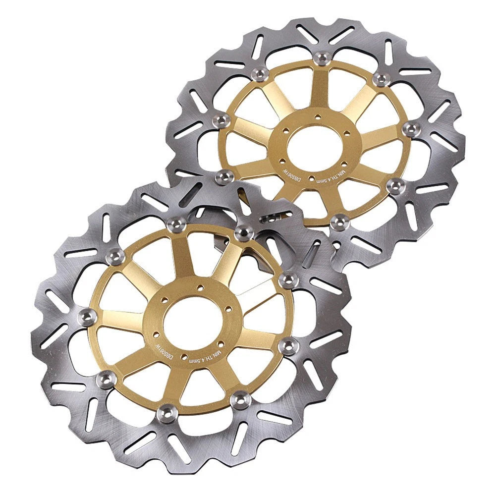 Front Brake Disc Rotors Set of 2 for Honda CBR1100XX (1997–1998) Gold