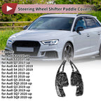 Set of 2 Gray Plastic Steering Wheel Paddles for Audi A3 (2017–Present)