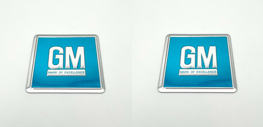 Door Jamb Decals Turquoise Foil Badges Replacement for 1964–1967 Buick