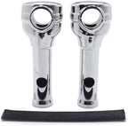 Chrome 6" Risers 1.25" Handlebar Top Clamps for Harley Touring (2014–2023)