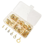 150PCS Bare Terminal Set Non-Insulated Assorted Sizes Gold