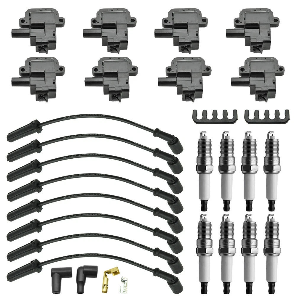 8X High Performance Ignition Coils + Plugs for Chevy (D580 C1144 UF192)